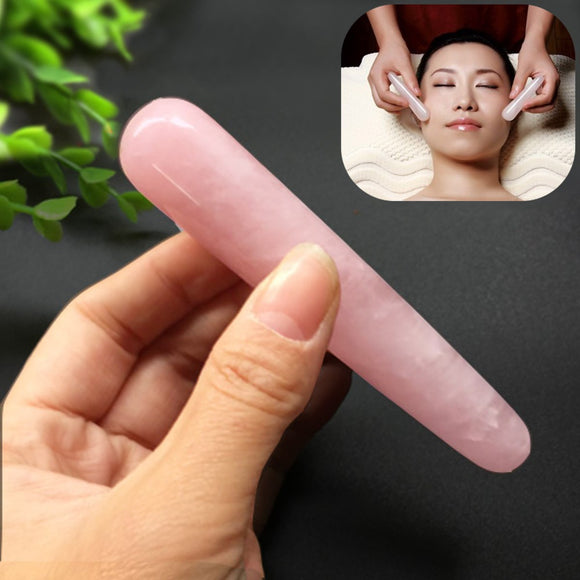 Natural Rose Quartz Yoni Wands Gemstone Pleasure Wand Transparent body Hand Massage Foot Care Tools Relaxion