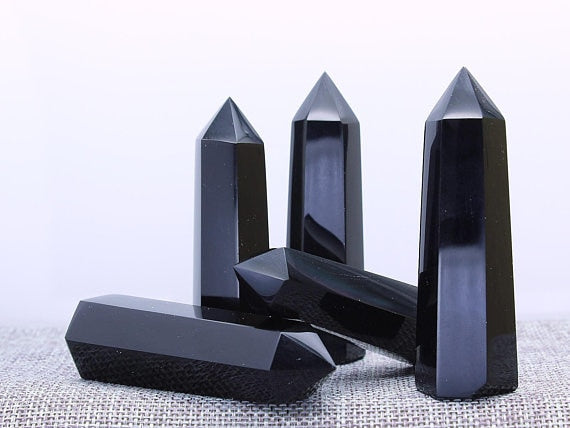 Black obsidian 1kg Natural Crystal Point Wand Tower single point Crystal Obelisk Healing Crystal gemstone whloesale