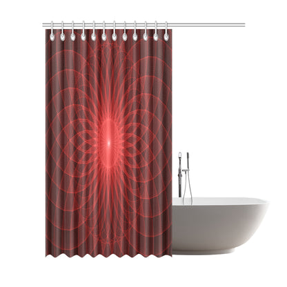 Red Mandala Shower Curtain