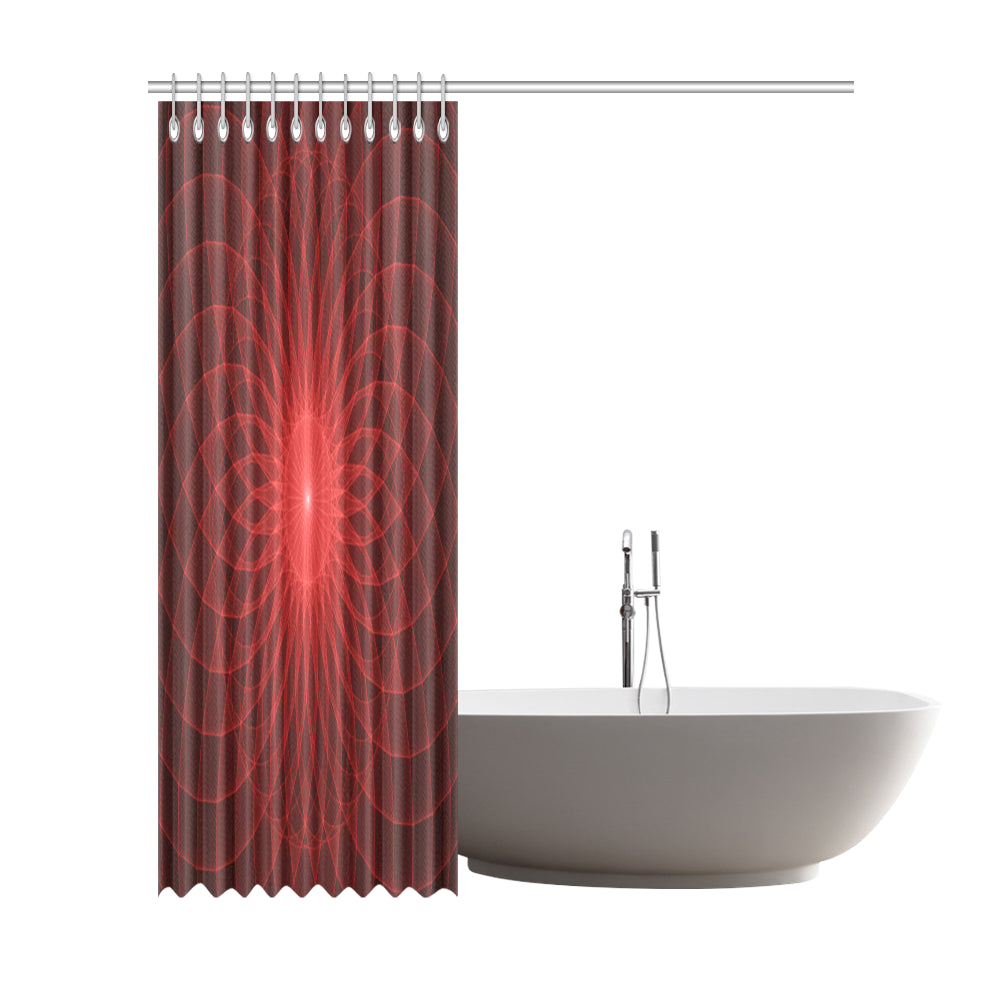 Red Mandala Shower Curtain